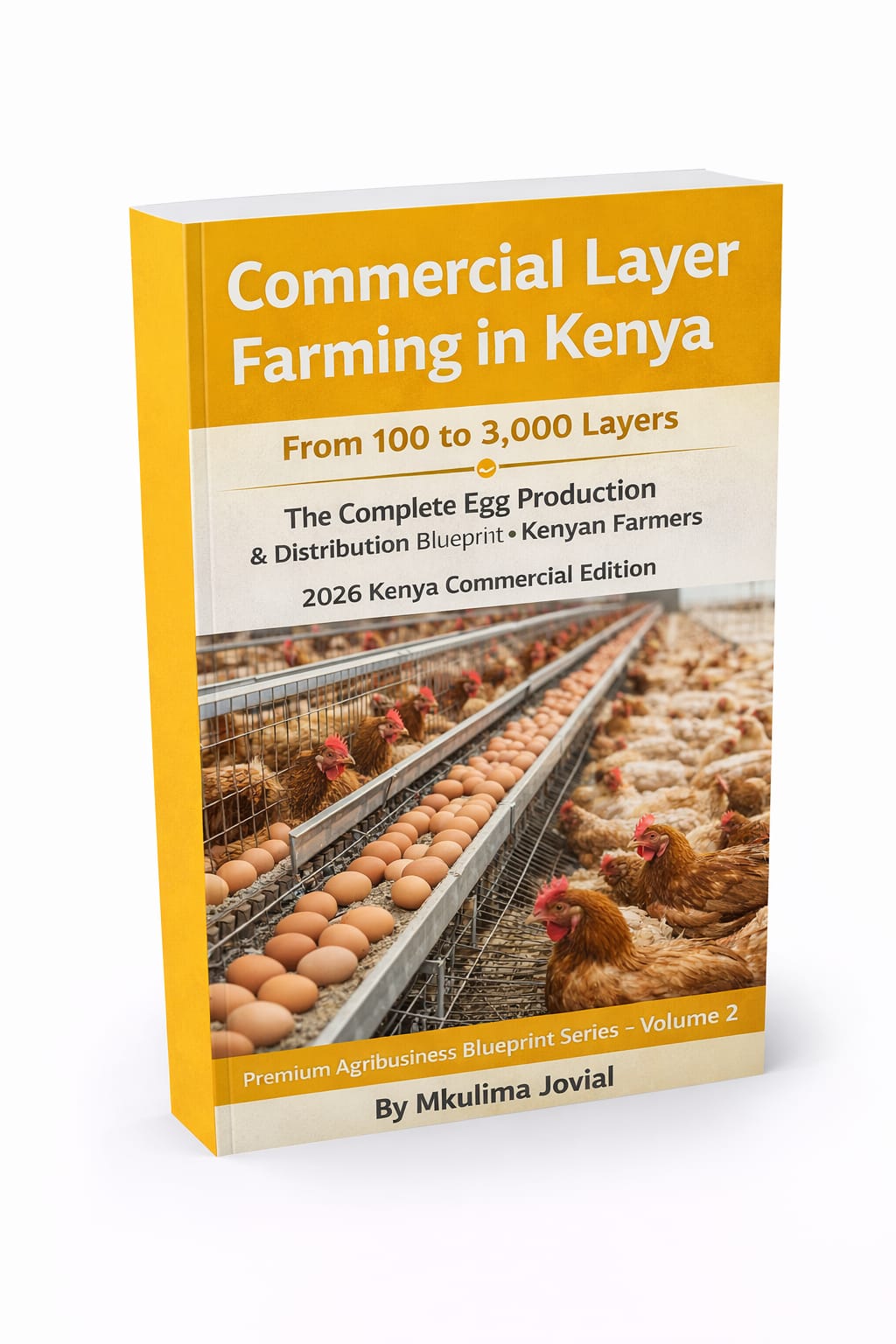 Commercial Layer Farming in Kenya PDF book cover by Mkulima Jovial